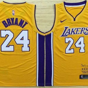 Los Angeles Lakers 24# Kobe Bryant jersey yellow